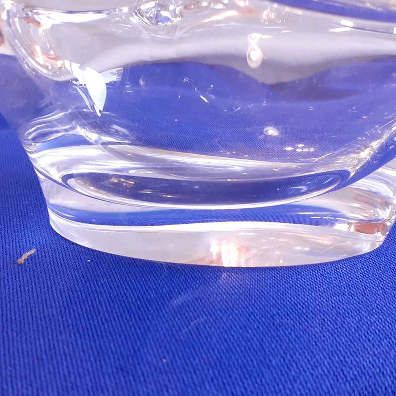 Glass Bird - French Lead Crystal Dove Candy Bowl