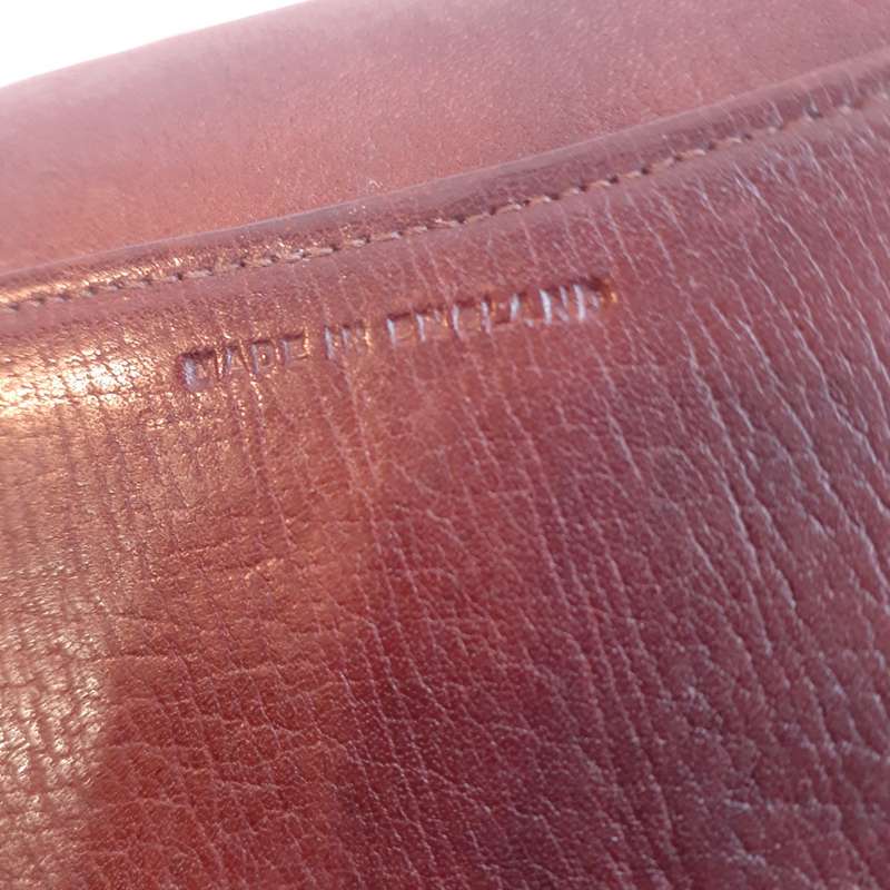 Vintage 1920's leather clutch handbag - Made in England 25 x 16 cms