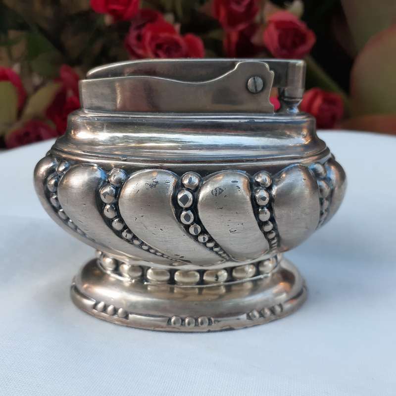 Ronson Table Lighter - silver plateed cigarette cigar lighter
