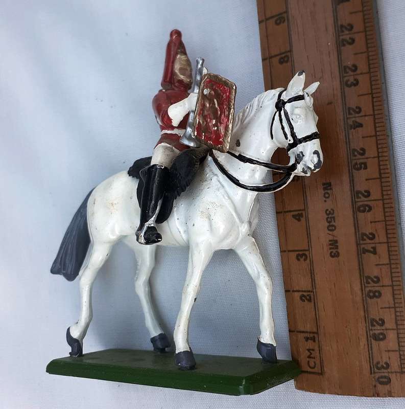 Britains Metal Toys Life Guard Soldiers - white horse 9.5 cms tall