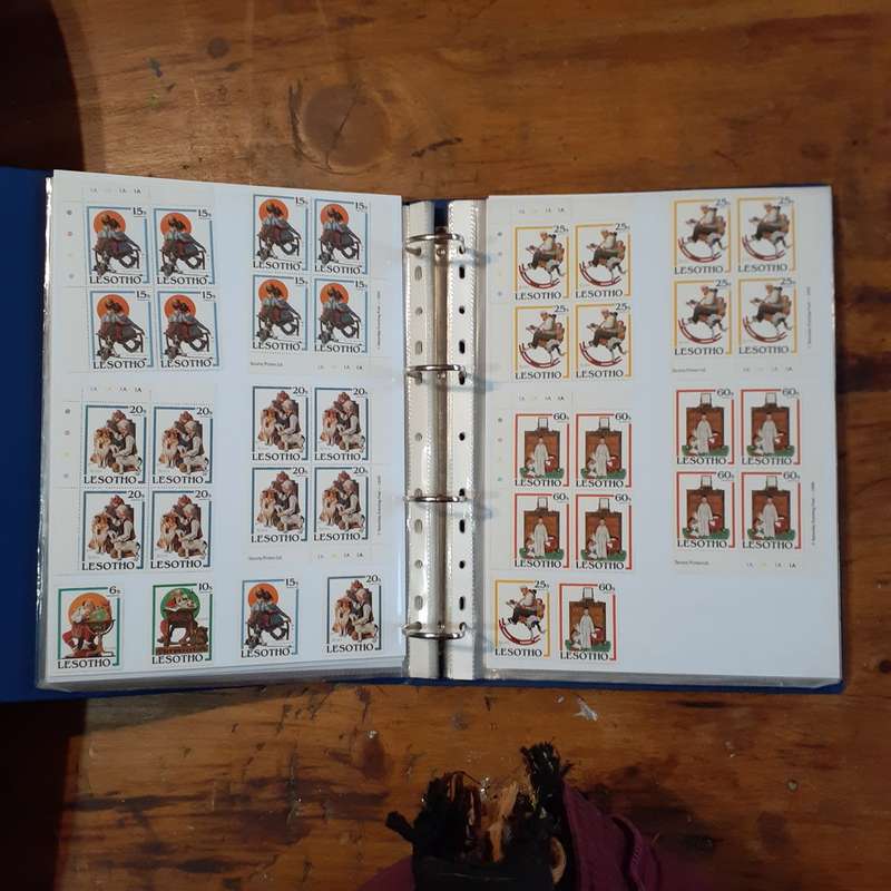 Lesotho Stamp album - 36 pages - fantastic definative collection clean stamped and unstamped