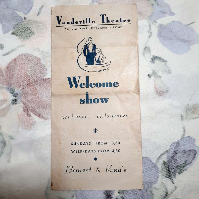 Vaudeville Theatre Programme Welcome Show - Army Welfare services -Bernard and Kings