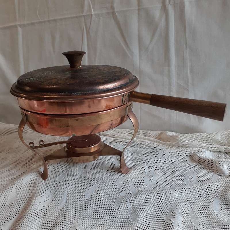 Copper Chafing Dish - DURO BandM Portugal - spirit poaching pan