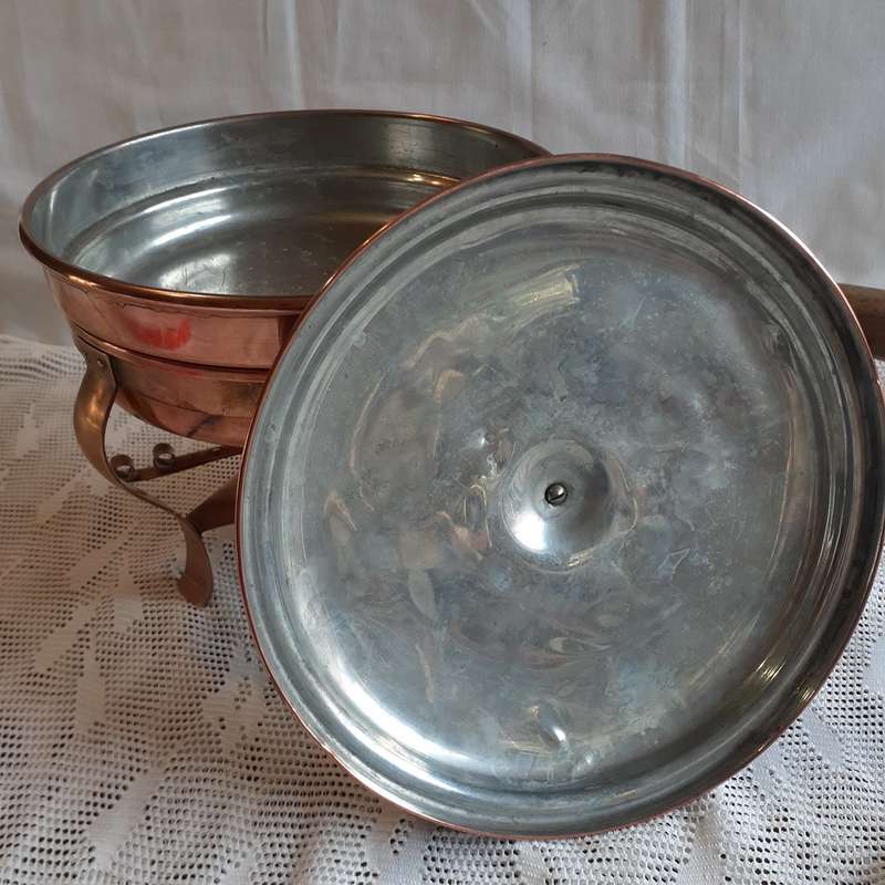 Copper Chafing Dish - DURO BandM Portugal - spirit poaching pan