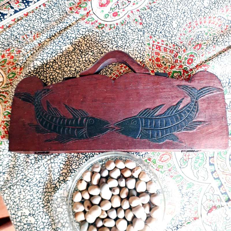 African Ghana Oware wooden board game calculus - Mancala