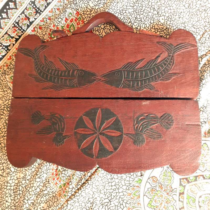 African Ghana Oware wooden board game calculus - Mancala
