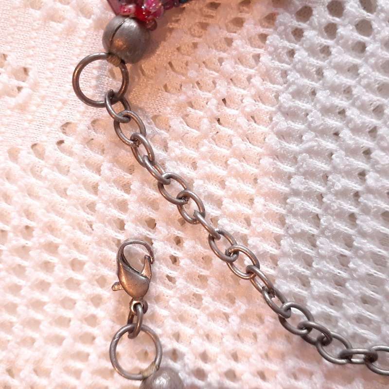 two glass bead necklaces - vintage