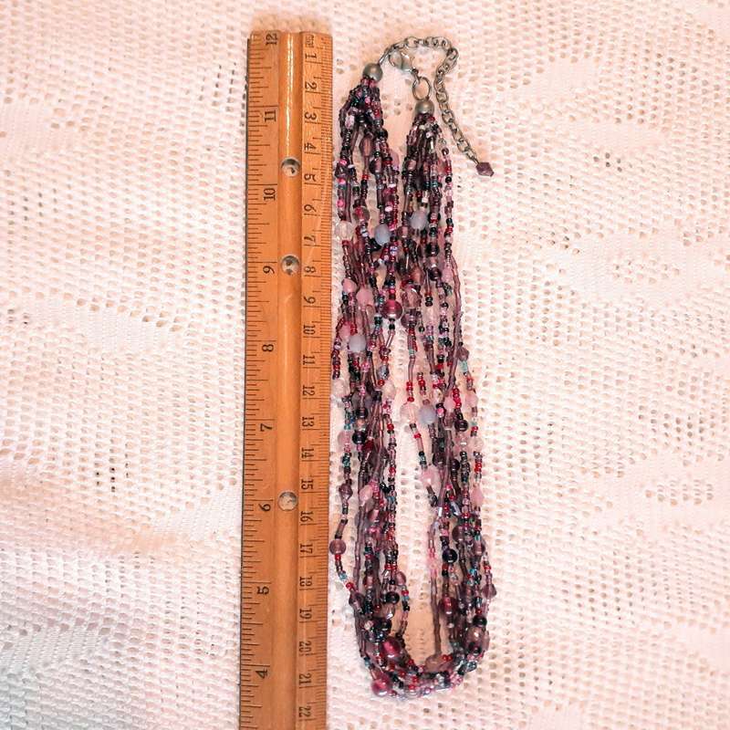 two glass bead necklaces - vintage