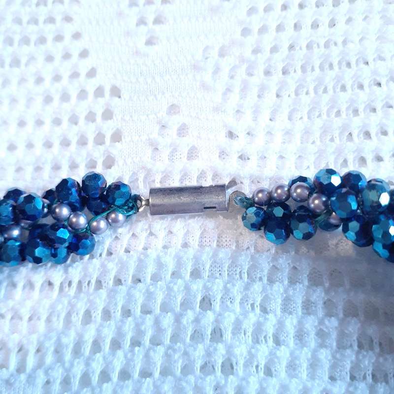 two glass bead necklaces - vintage