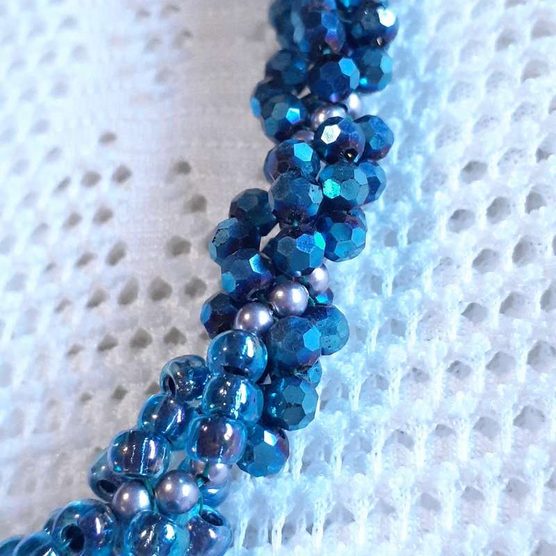 two glass bead necklaces - vintage