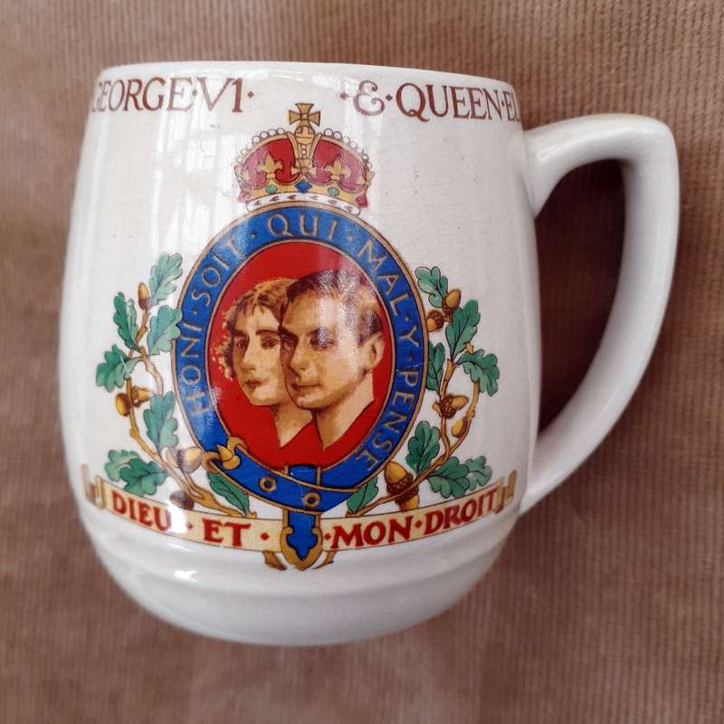 Coronation mug King George VI and Queen Elizabeth - commemoration