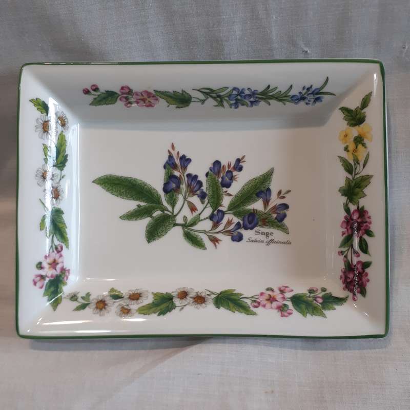 Royal Worcester Ceramic "herbs" tray - sage.