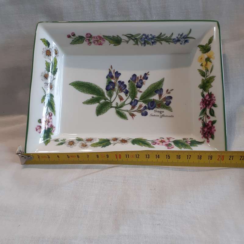 Royal Worcester Ceramic "herbs" tray - sage.