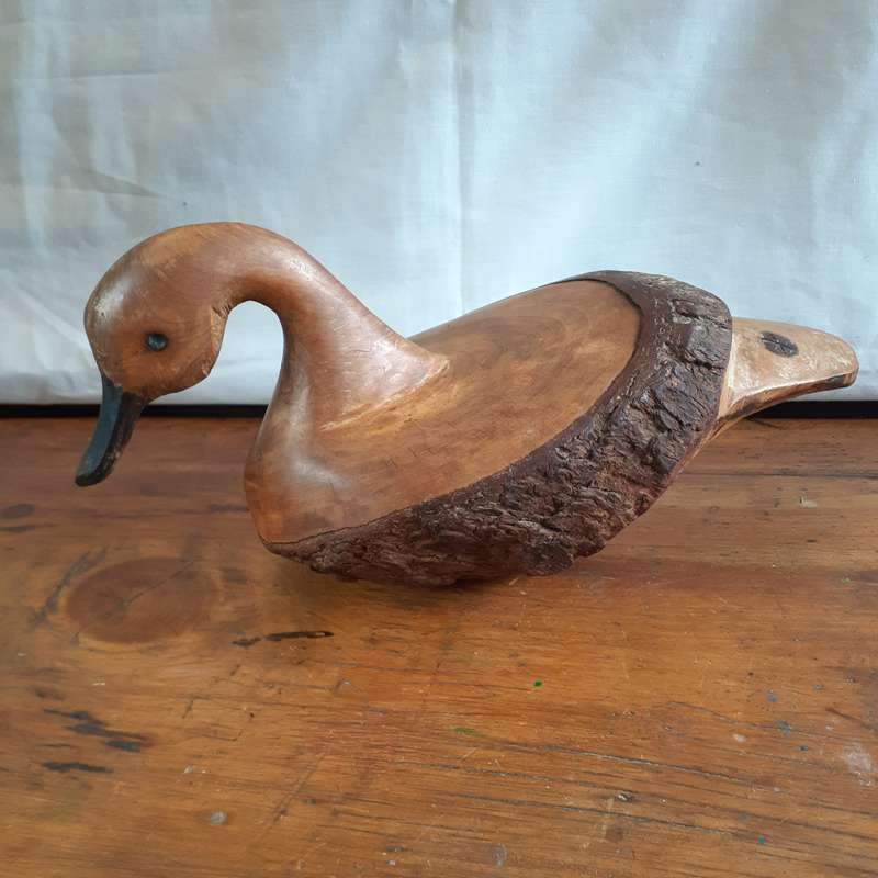 Wooden duck - hand carved  30 cms