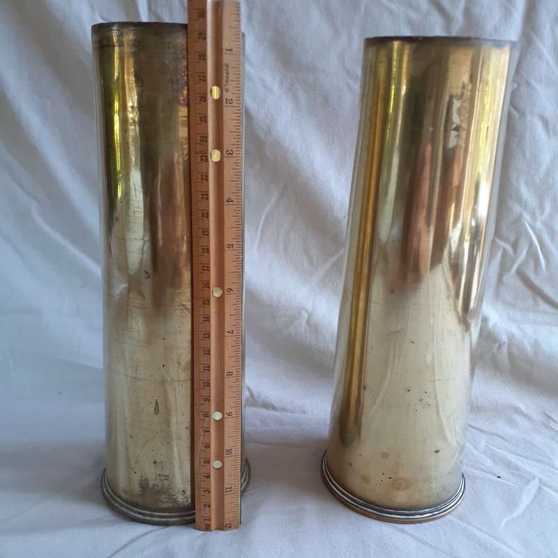 2 ww1 18 pounder artillary shells.