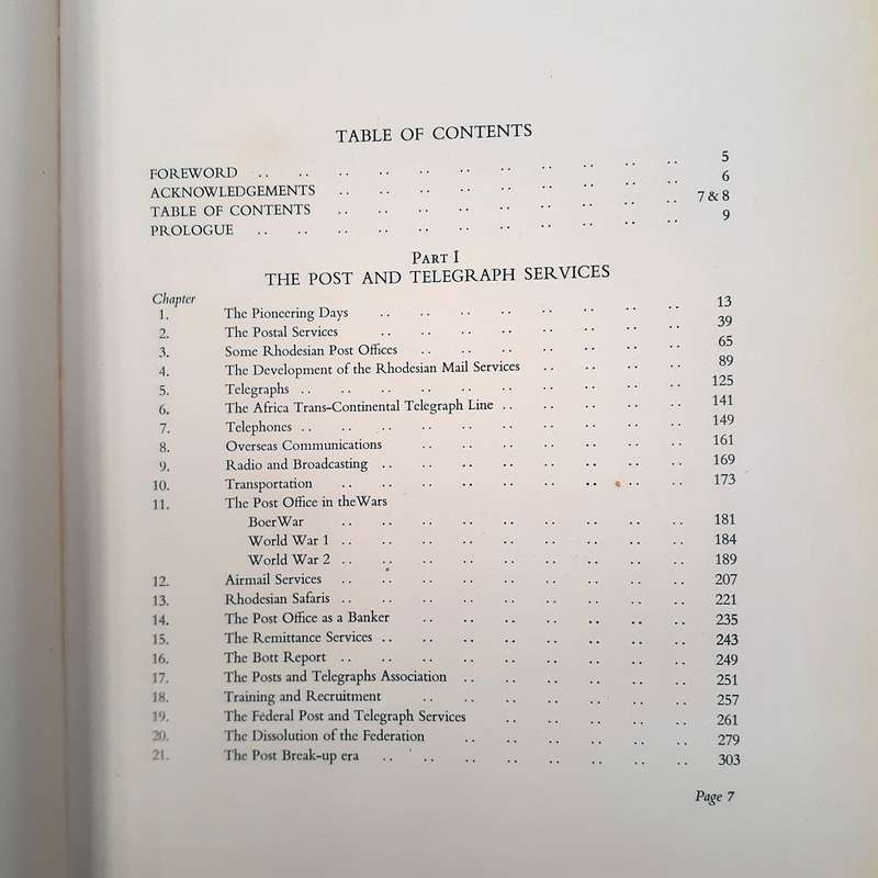 Rhodesia a Postal History  -  R C Smith - Printed in Rhodesia 1967?
