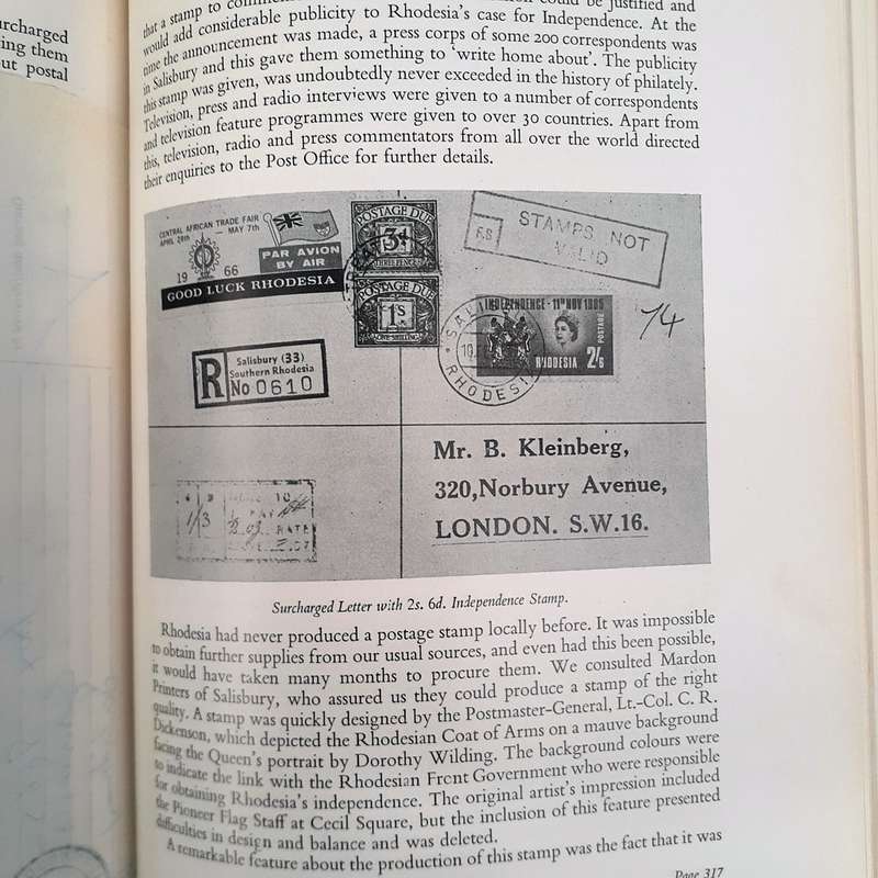 Rhodesia a Postal History  -  R C Smith - Printed in Rhodesia 1967?