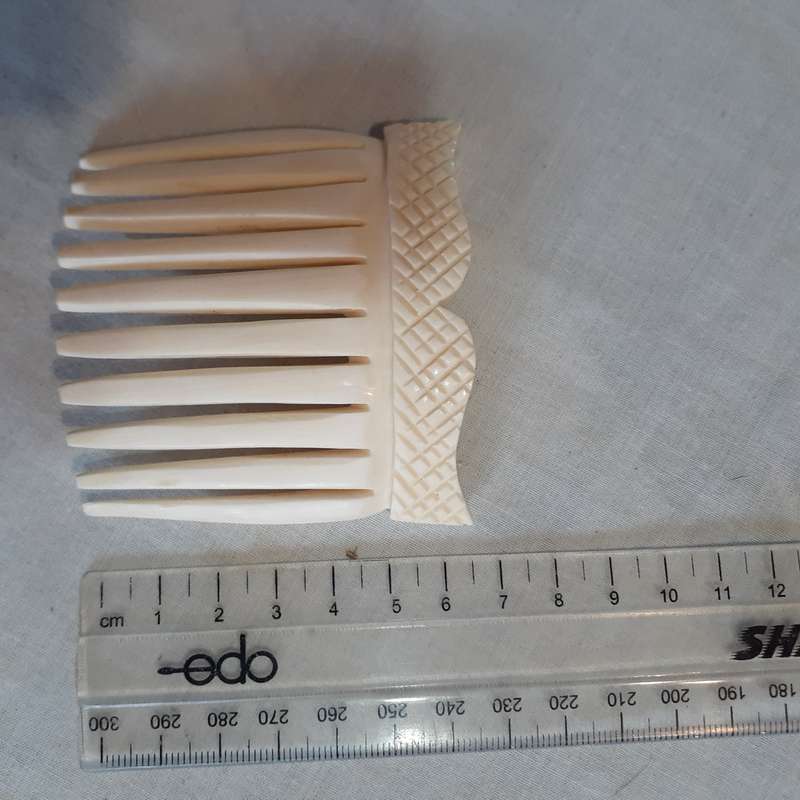2 Bone ivory hair combs.  (pair of combs)