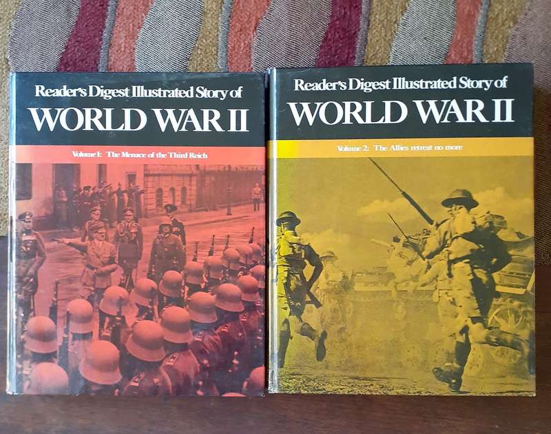 World War volume 1 and 11 Readers Digest Illustrated Story  Two Volumes