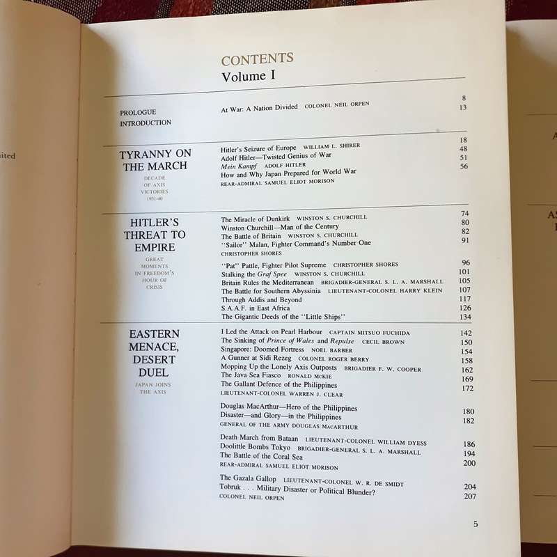 World War volume 1 and 11 Readers Digest Illustrated Story  Two Volumes