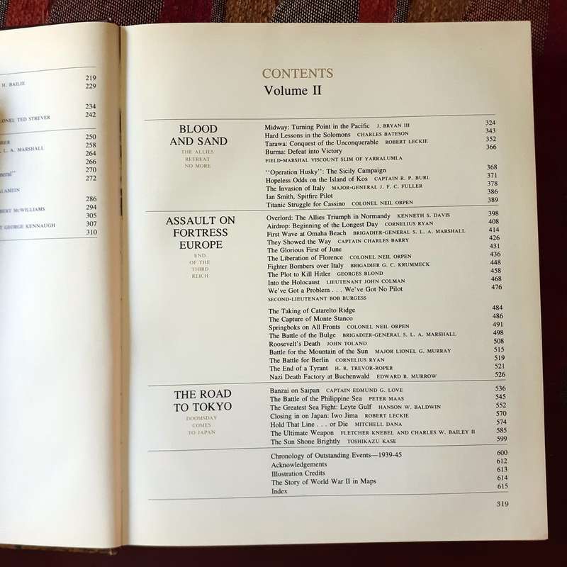 World War volume 1 and 11 Readers Digest Illustrated Story  Two Volumes