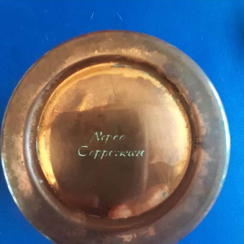 Copper canister jar - handcrafted Nepco Copperware 10cm tall