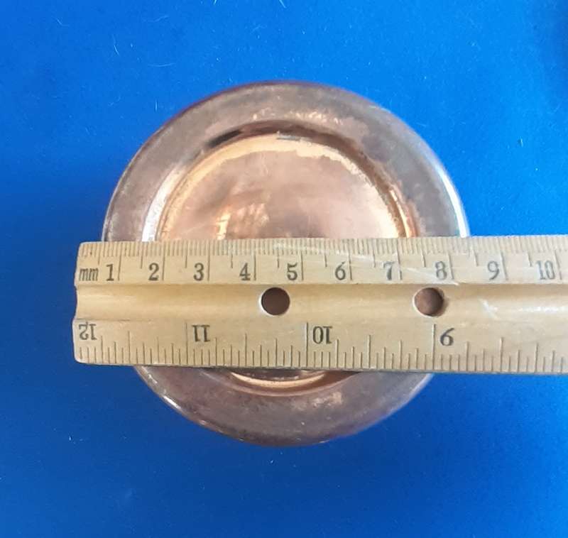 Copper canister jar - handcrafted Nepco Copperware 10cm tall