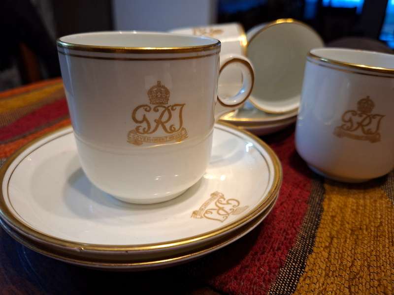 Rhodesian Government Coffee cups (6) Made in England