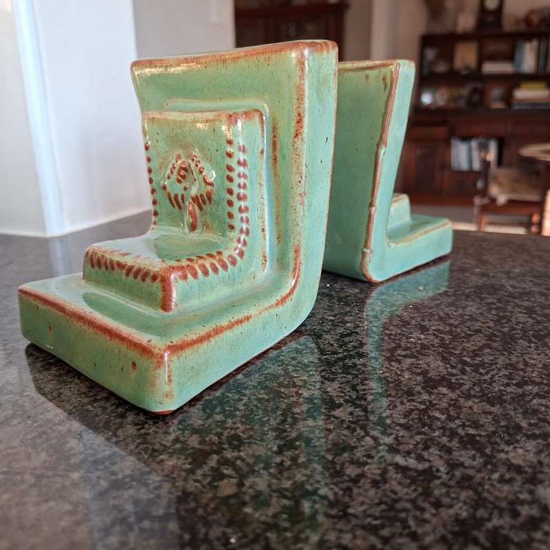 South African Pottery.  Book ends - Grahamstown - Hamburgers Pottery