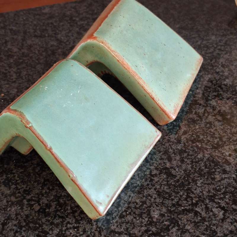 South African Pottery.  Book ends - Grahamstown - Hamburgers Pottery