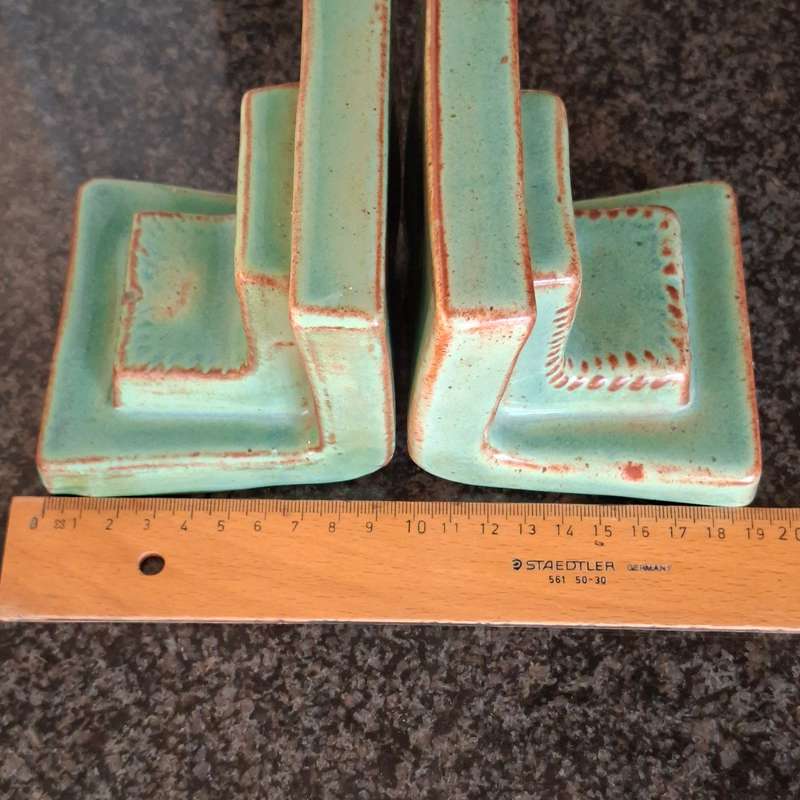South African Pottery.  Book ends - Grahamstown - Hamburgers Pottery