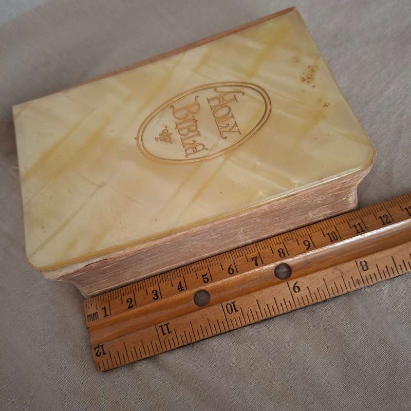 Holy Bible - St James - Brides faux mother of pearl bible - celluloid