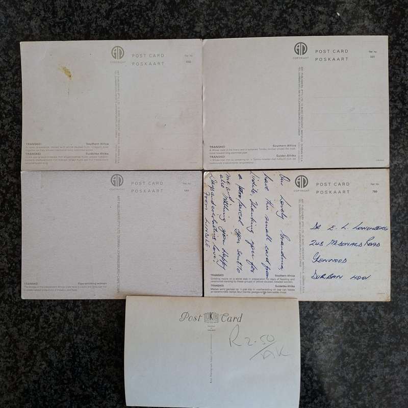 Vintage Xhosa Transkei photo postcards - showing traditional beadwork