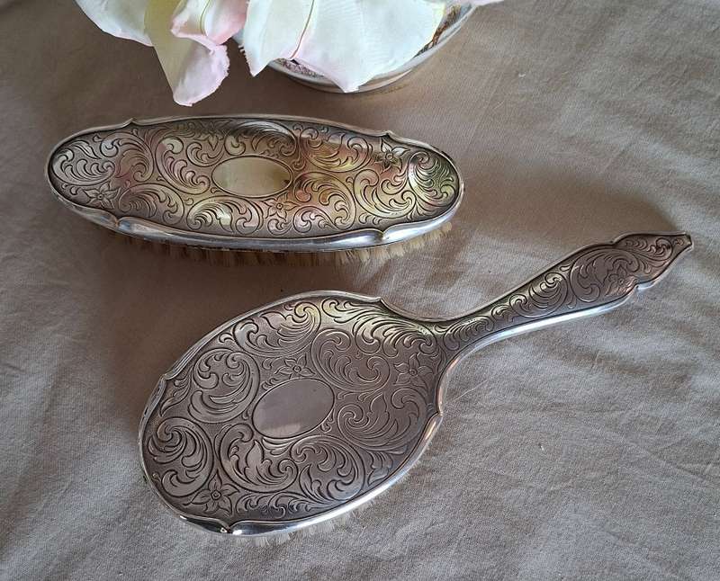 Brush Set - German Silver Plate