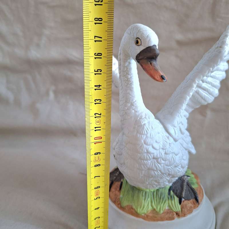 Ceramic white swan in bisque ware.  20cms tall.   Beautifully elegant