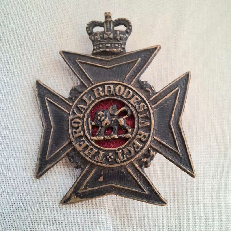 Royal Rhodesia Regiment badge. Metal. Rhodesiana