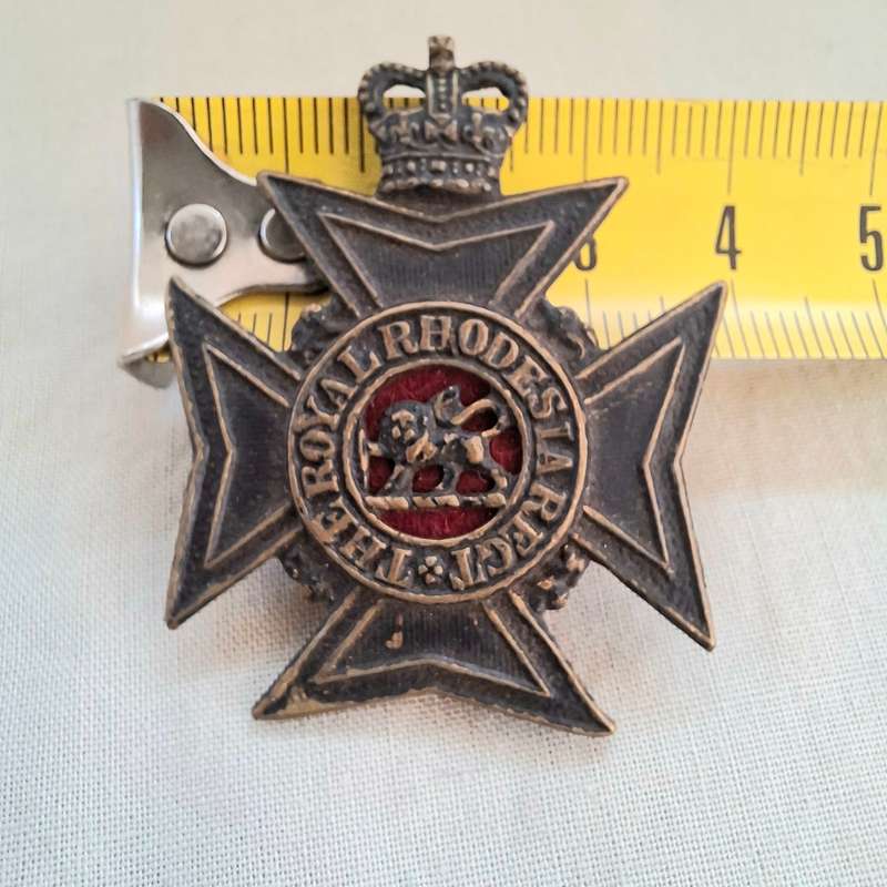 Royal Rhodesia Regiment badge. Metal. Rhodesiana