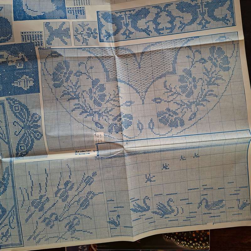 Crochet and fine knitting E E Visser Plus 2 folded double sided A0 cross stitch patterns 520 pages