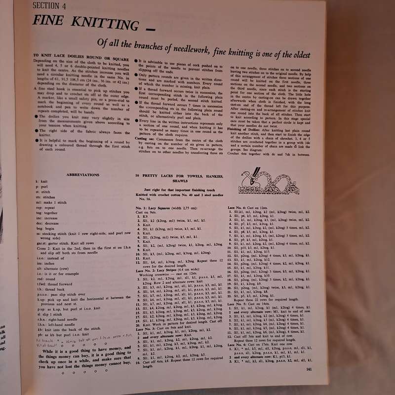 Crochet and fine knitting E E Visser Plus 2 folded double sided A0 cross stitch patterns 520 pages