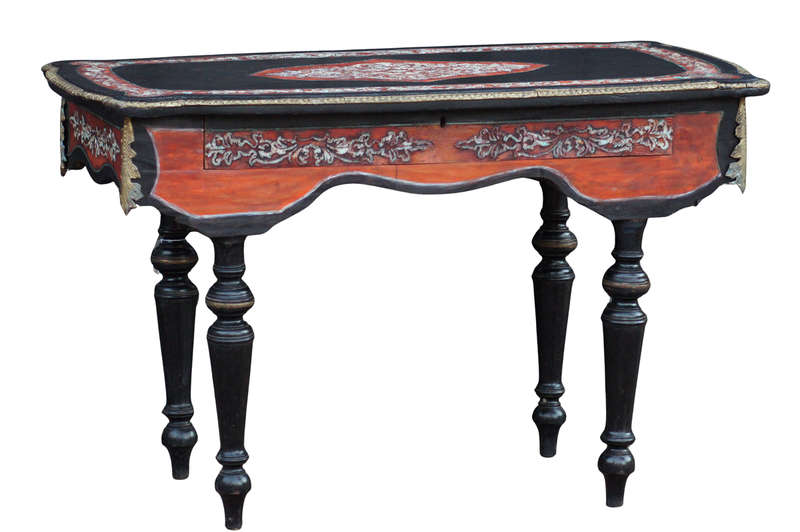 Ebonised Painted And Parcel Gilt Table