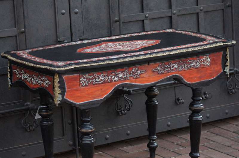 Ebonised Painted And Parcel Gilt Table