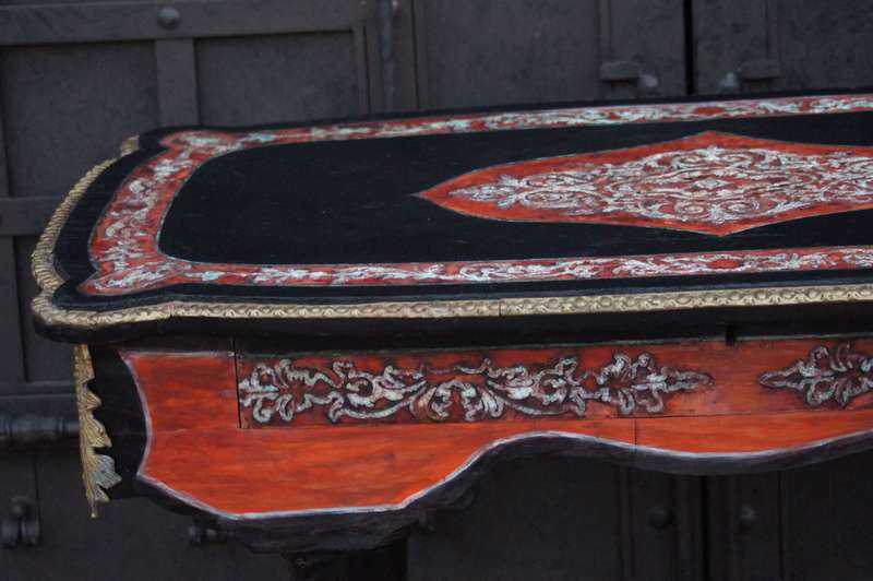 Ebonised Painted And Parcel Gilt Table