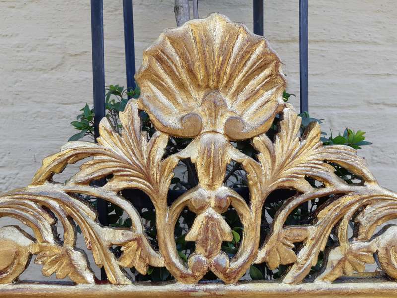 Ornate carved Mirror Gilded with  Gold Leaf