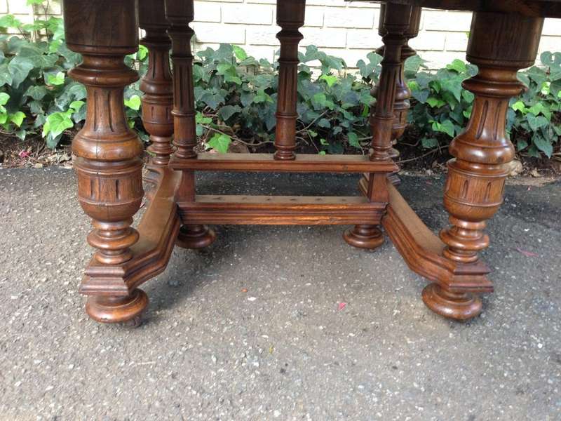 French Oak Table with Gallery Bove (4-6 Seater)