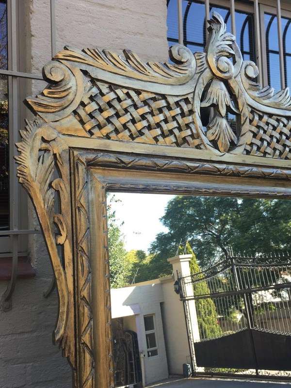 Ornate Gilt Lattice Mirror