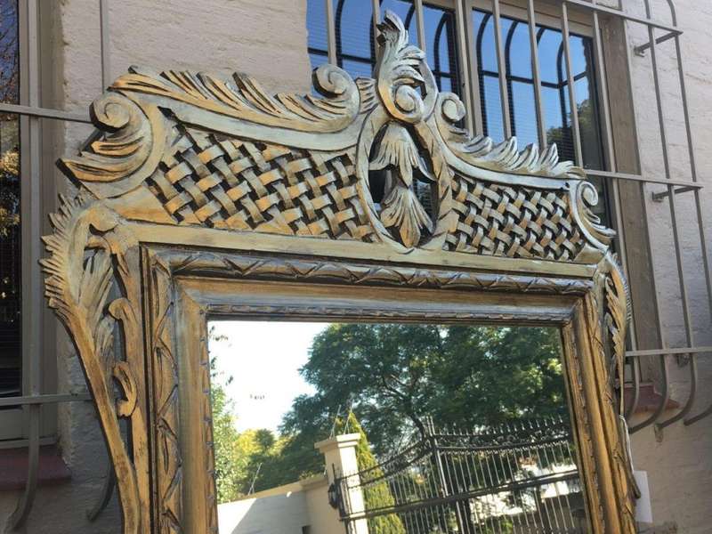 Ornate Gilt Lattice Mirror