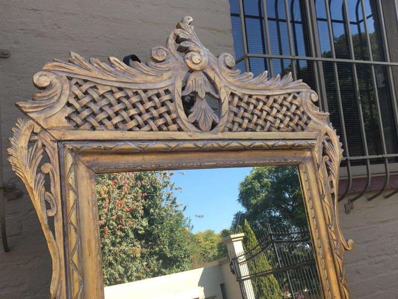 Ornate Gilt Lattice Mirror