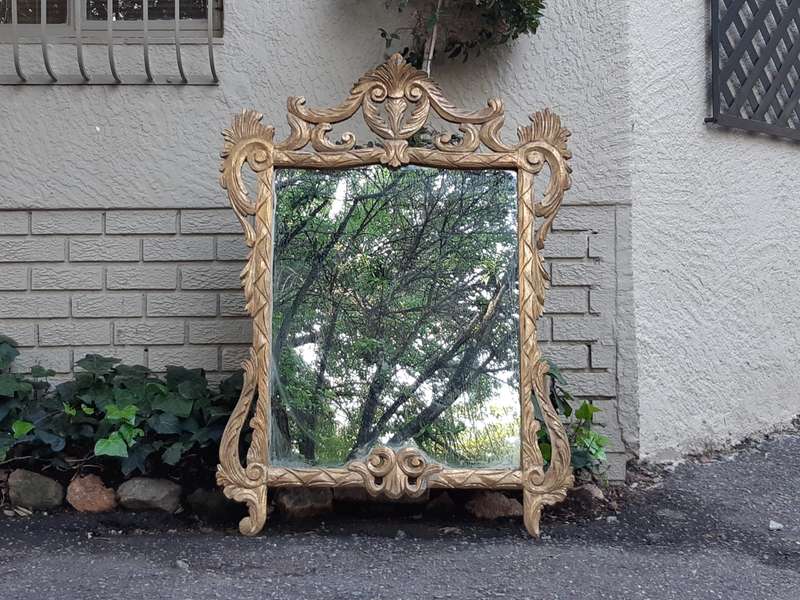 Ornate Hand Gilded in Gold Leaf Mirror
