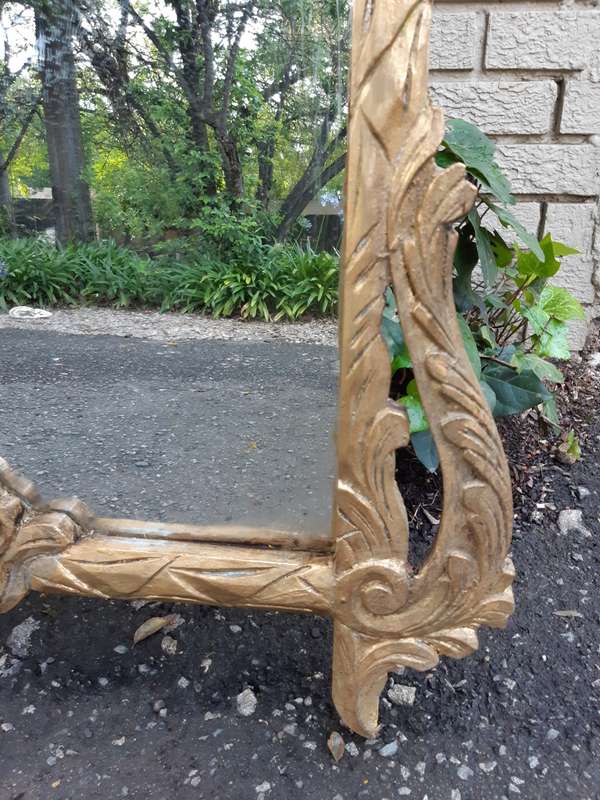Ornate Hand Gilded in Gold Leaf Mirror