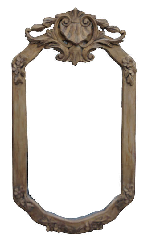 Ornate Gilded Mirror with Crown